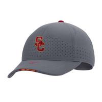 USC Trojans Nike Flint Gray SC Interlock Sideline C99 Swoosh Flex Hat